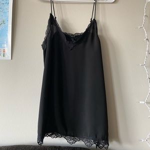 Black lacy top